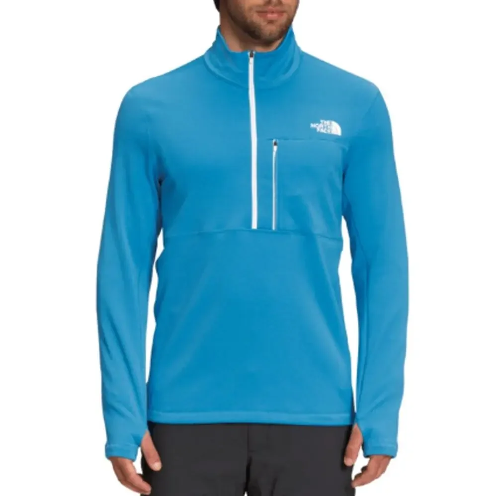 New THE NORTH FACE Tagen Quarter Zip Fleece Pullover Hoodie Size XS Blue